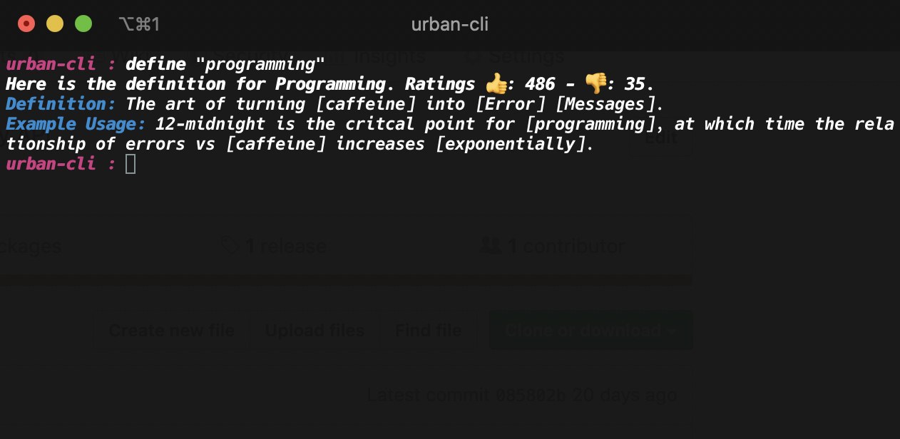 Urban Dictionary: CLI